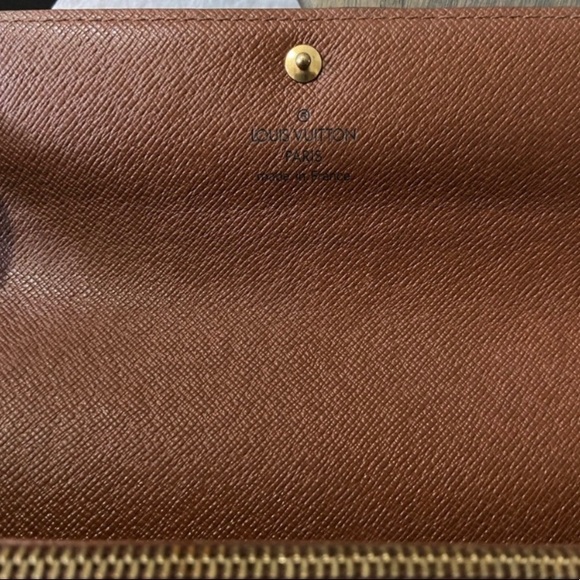 ⚜️Louis Vuitton Monogram Pochette Wallet Crossbody Chain + Vachetta Strap WOC - Picture 10 of 15